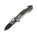 Couteau pliant ATK 16405 SPECOP 440 dentée manche 11.5cm alu gris + clip
