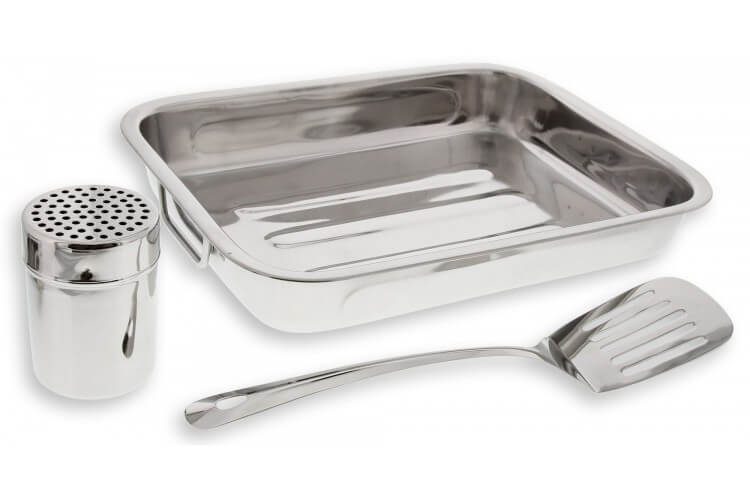 Service à lasagnes Pradel Excellence tout inox 3 pièces