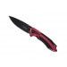 Couteau pliant Herbertz 576812 manche alu rouge/noir 12cm + clip