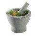 Mortier design Gefu Crunchy en granit gris double face + pilon
