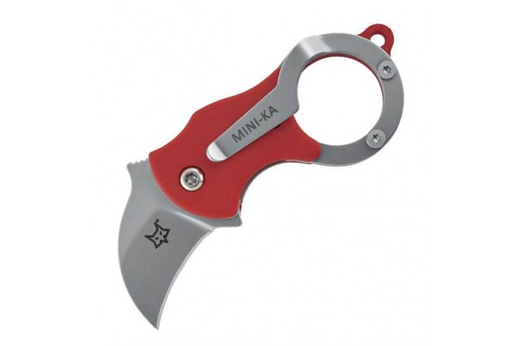 Couteau pliant FOX FX.535R mini-ka manche 6cm nylon rouge