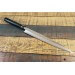 Couteau japonais sahimi 27cm haut de gamme JIKKO Montan Kokutan finition miroir manche ébène