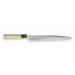 Couteau Sashimi japonais artisanal JIKKO Jyousaku White 2 Steel manche magnolia