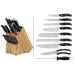 Bloc en bois Berghoff Essentials 14 couteaux + 1 fusil + 1 sécateur + 3 planches à découper