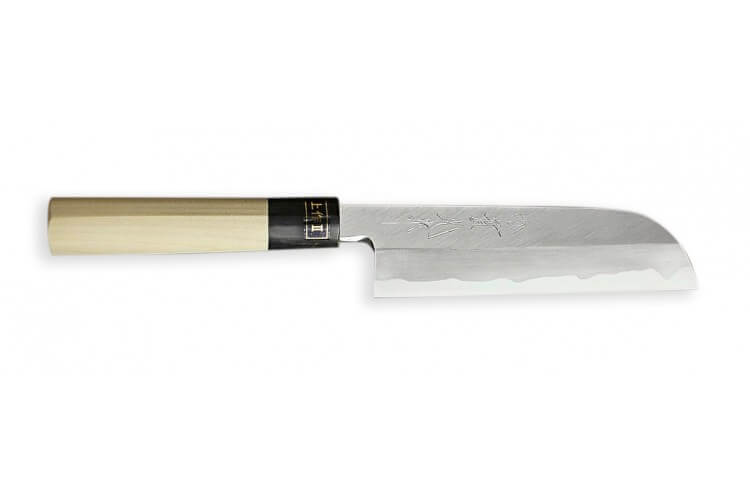 Couteau Kamausuba japonais artisanal JIKKO Jyousaku White 2 Steel manche magnolia