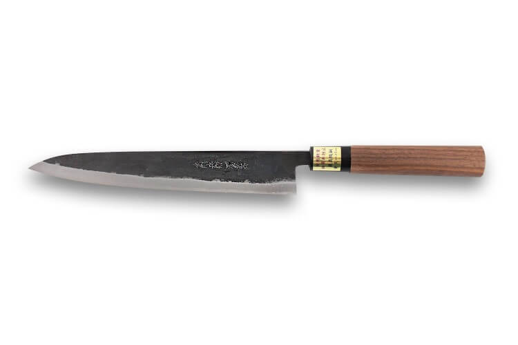 Couteau yanagiba japonais artisanal Moritaka Aogami Super Series carbone 21cm