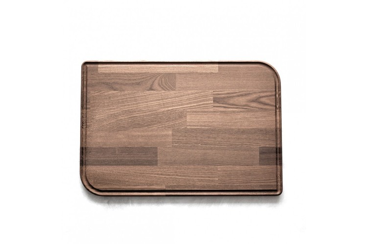 Planche &agrave; d&eacute;couper Legnoart Gourmand h&ecirc;tre naturel et acacia + rigole