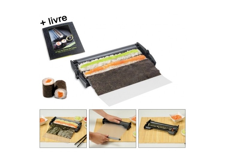 Machine &agrave; sushis Easy Sushi 3,5cm + Livre