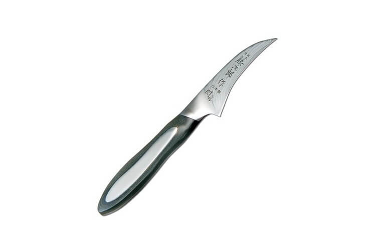 Couteau Bec d'Oiseau TOJIRO Flash lame damas 7 cm