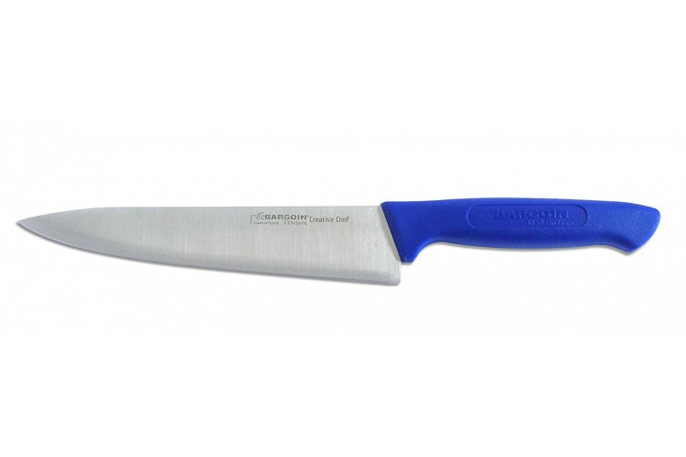 Couteau de chef Bargoin Creative Chef 20cm manche surmoul&eacute; bleu