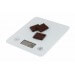 Balance de cuisine électronique écran LCD modèle Slim blanc avec plateau en verre