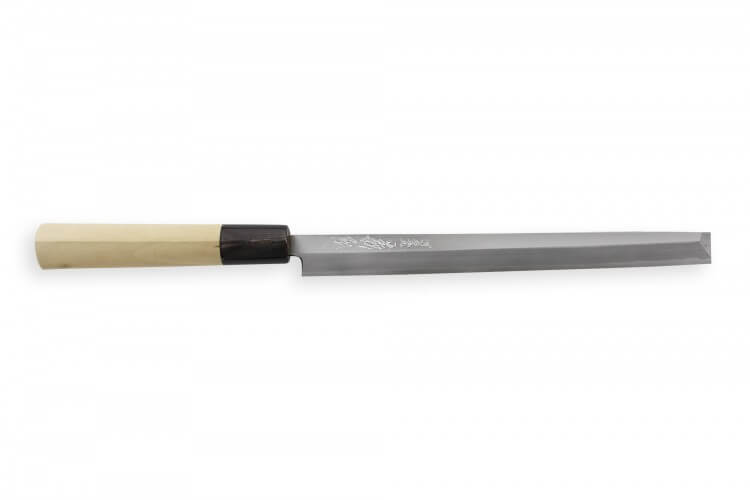 Couteau takohiki japonais artisanal Yoshihiro Jyosaku White 2 steel 21cm