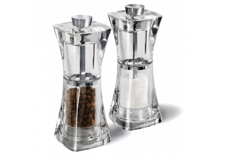 Set assaisonnement Cole & Mason Crystal poivrier et salière 12,5cm