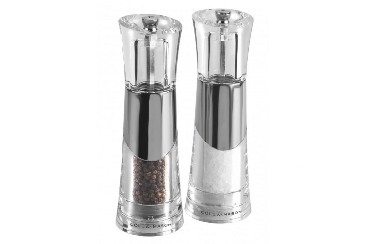 Set assaisonnement Cole & Mason Bobbi poivrier et sali&egrave;re 18,5cm