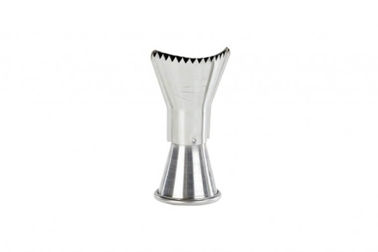 Douille à bûche Express inox avec dents