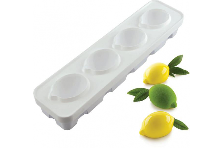 Moule p&acirc;tissier citron Silikomart en silicone blanc