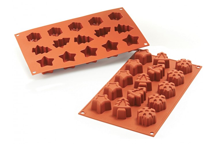 Moule en silicone professionnel Silikomart Silicon Flex sp&eacute;cial No&euml;l 300 x 175mm