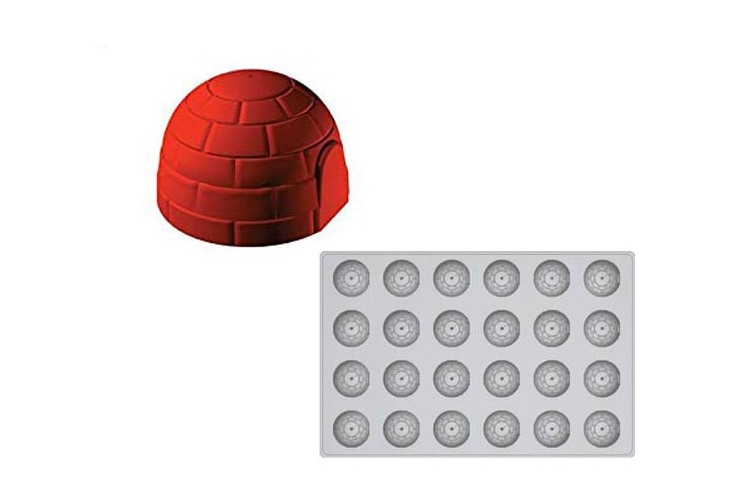 Moule premium en silicone professionnel 24 empreintes Igloo 600 x 400 mm