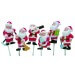 Boîte de 48 décors pour bûche 4 Pères Noël assortis 3.5cm