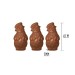 Plaque de 3 moules à chocolat - Bonhomme de neige 8cm