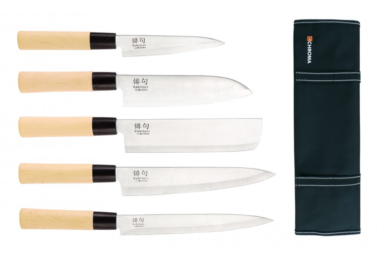 Mallette 5 couteaux de cuisine Chroma Haiku Yakitori