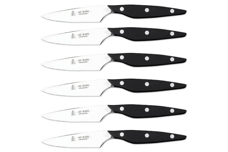 Coffret 6 couteaux de table Au Nain Brasserie dentés