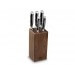 Bloc en noyer SABATIER International Ysis 5 couteaux de cuisine