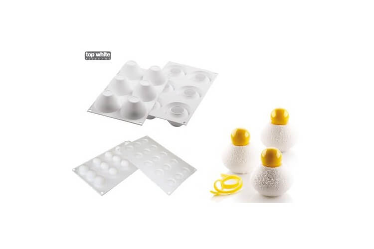 Moule 6 fragrances Silikomart en silicone blanc 