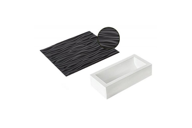 Kit moule &agrave; b&ucirc;che 250 x 90mm + tapis de d&eacute;cor Silikomart