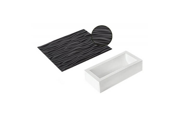 Kit moule à bûche 250 x 90mm + tapis de décor Silikomart