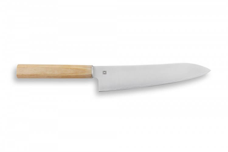 Couteau santoku japonais Shizu Hamono Yuri 18cm manche clair