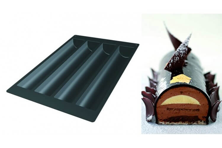 Moule en silicone Pavoflex 600 x 400mm - 4 bûches