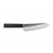Couteau santoku japonais Shizu Hamono Yamato martelé 18cm manche sombre