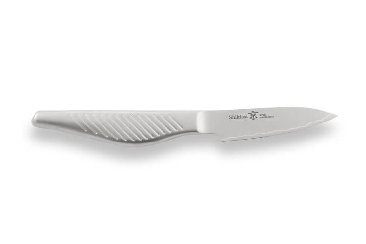 Couteau d'office japonais Shizu Hamono Kyo San Mai tout acier 8cm