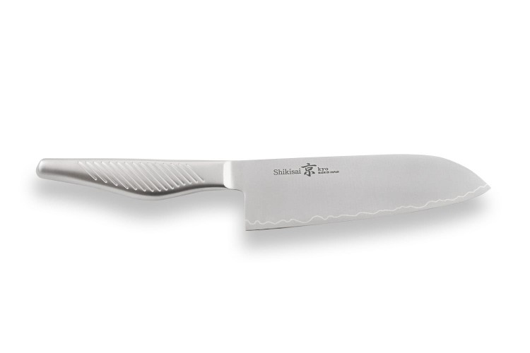 Couteau santoku japonais Shizu Hamono Kyo San Mai tout acier