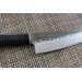 Couteau santoku japonais Shizu Hamono Yamato martelé 18cm manche sombre