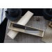 Couteau deba japonais Shizu Hamono Yamato martelé 16cm manche sombre