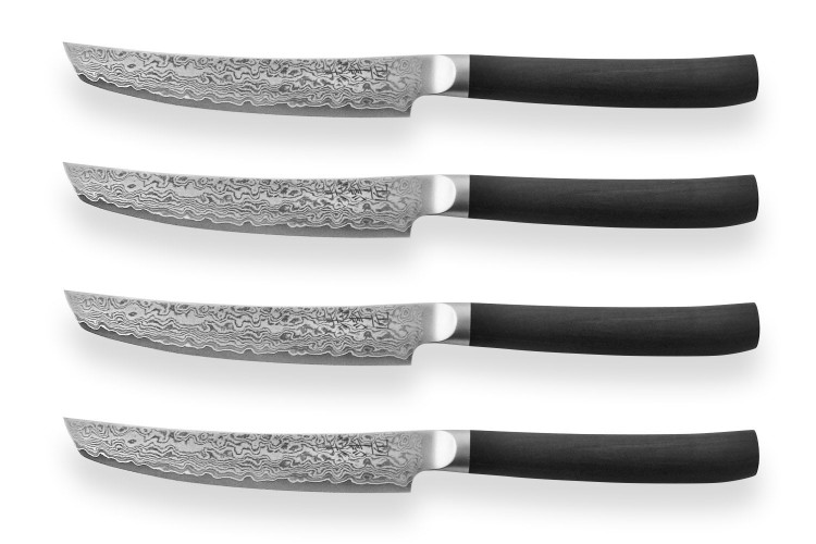Coffret 4 couteaux &agrave; steak Shizu Hamono VG10 Series Damascus 33 couches
