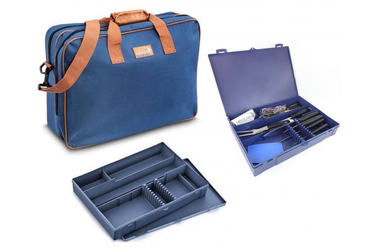Mallette de cuisine 30 couteaux et accessoires Urban Case DEGLON bleue