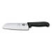 Couteau santoku Victorinox Fibrox lame alvéolée 17cm noir