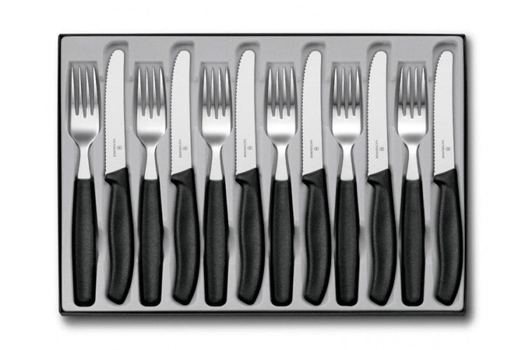 M&eacute;nag&egrave;re 12 pi&egrave;ces Victorinox Swissclassic acier inox 18/10 manche polypropyl&egrave;ne