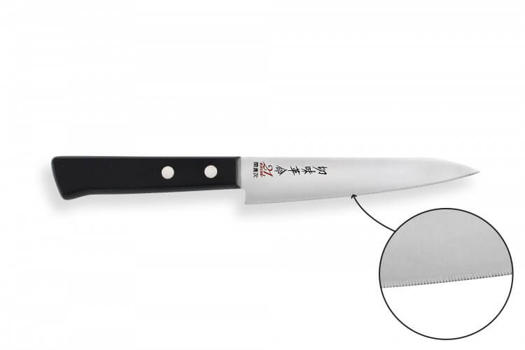 Couteau universel japonais Kanetsugu Rev 21 lame 13cm micro dentée