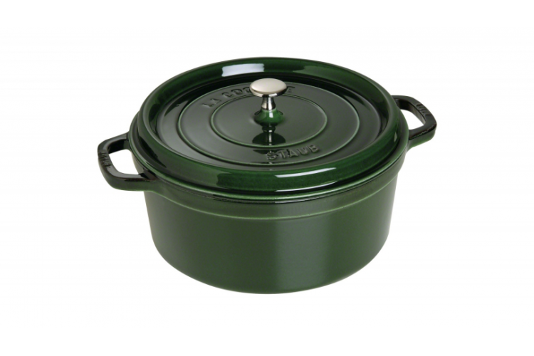 Cocotte ronde en fonte &eacute;maill&eacute;e STAUB basilic