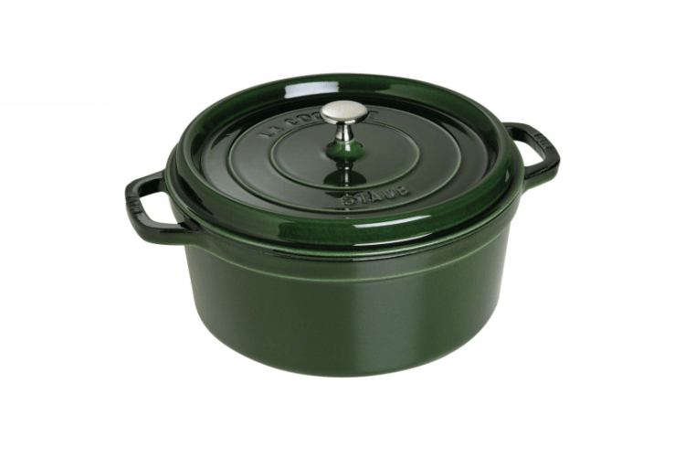 Cocotte ronde en fonte émaillée STAUB basilic