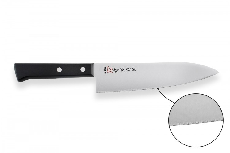Couteau de chef japonais Kanetsugu Rev 21 lame 18cm micro dent&eacute;e