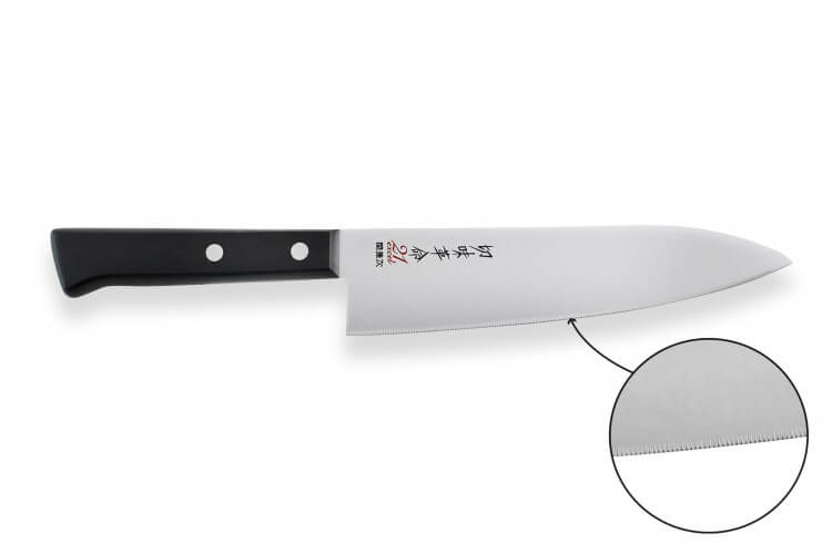 Couteau de chef japonais Kanetsugu Rev 21 lame 18cm micro dentée