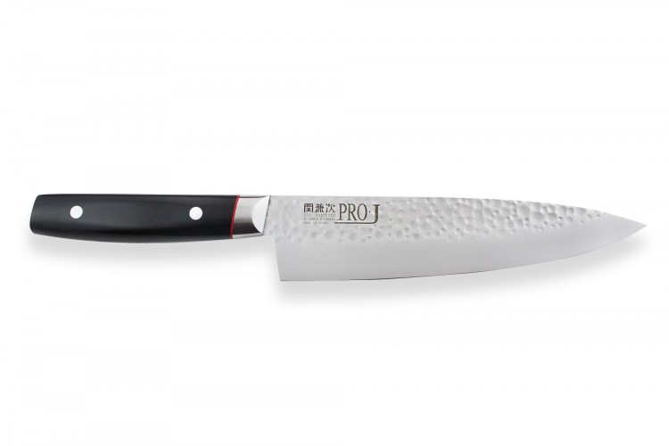Couteau de chef japonais Kanetsugu Pro-J lame martel&eacute;e San Mai 20cm