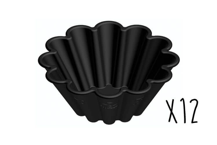 Lot de 12 moules à brioches individuelles Matfer Exoglass®