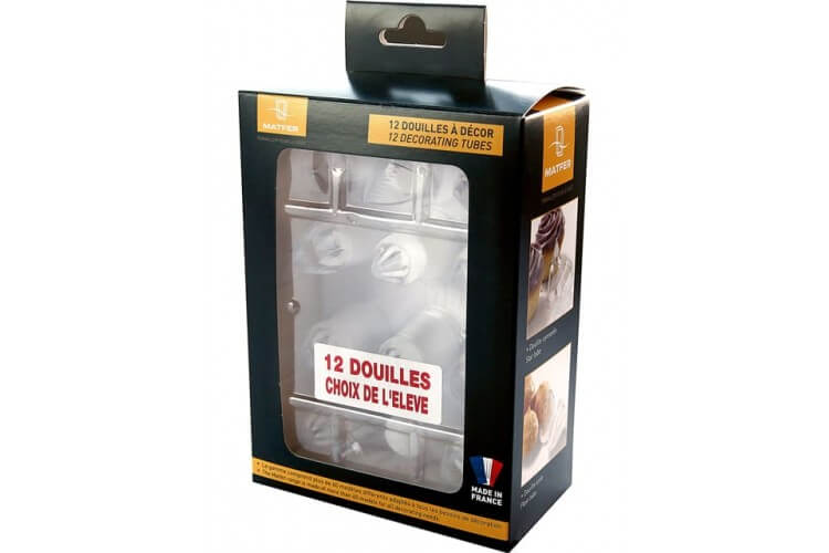 Boîte de 12 douilles "choix de l'élève" Matfer en polycarbonate transparent