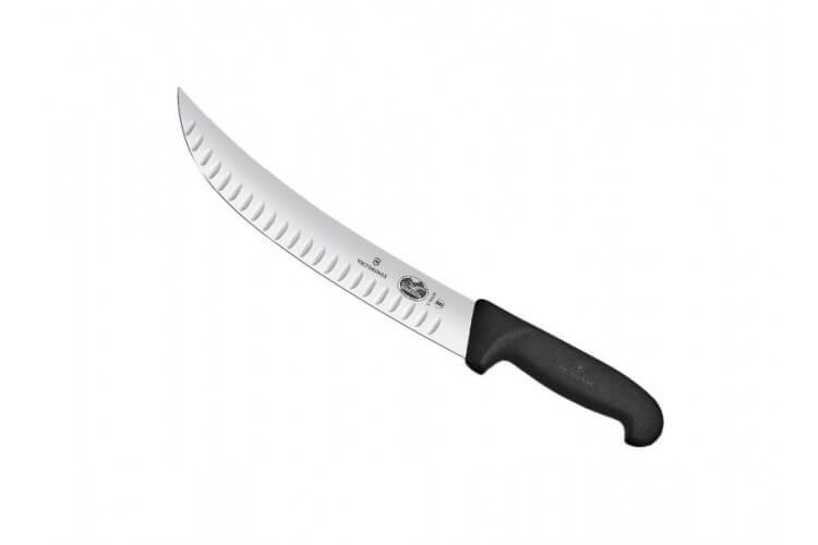 Couteau à abattre/boucher Victorinox Fibrox lame alvéolée dos renversé
